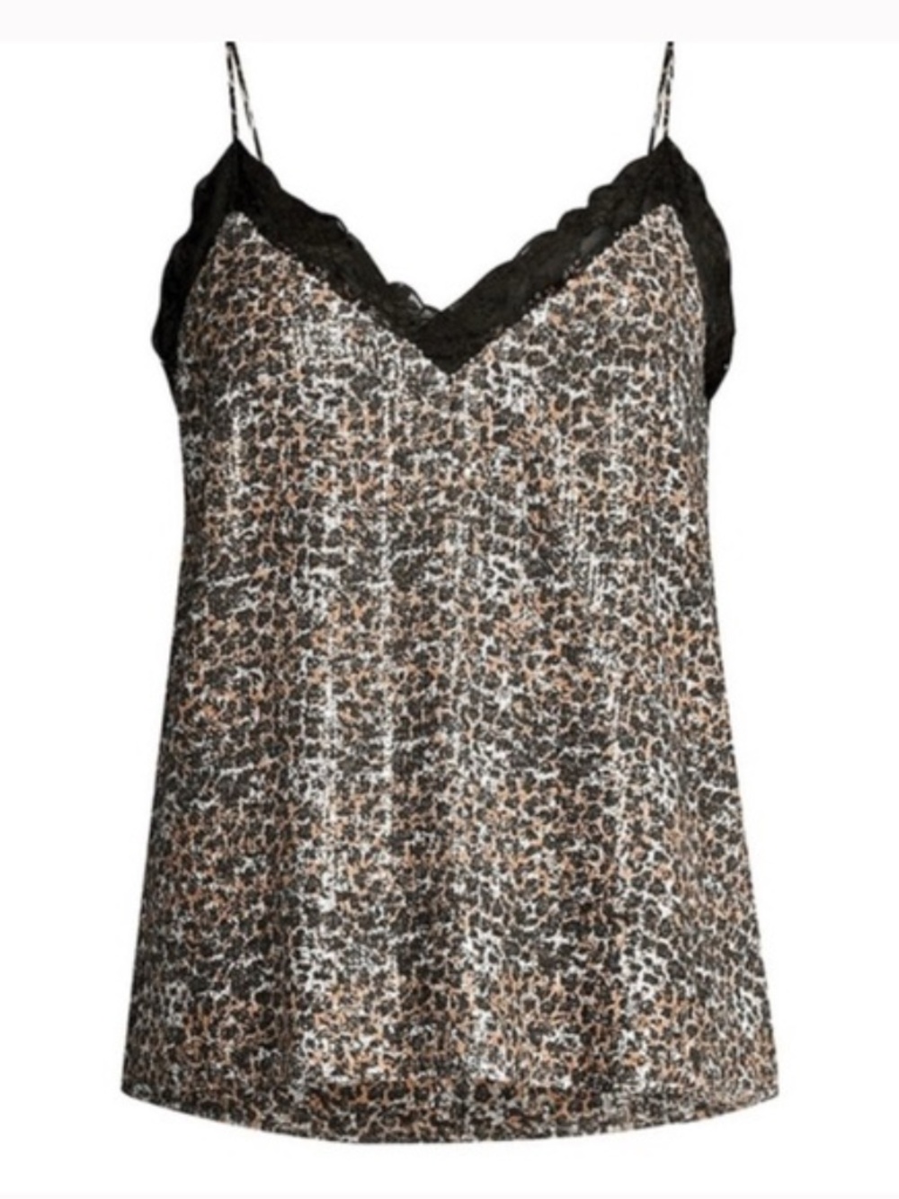 Olivia Rubin Flora Leopard Print Sequin Camisole